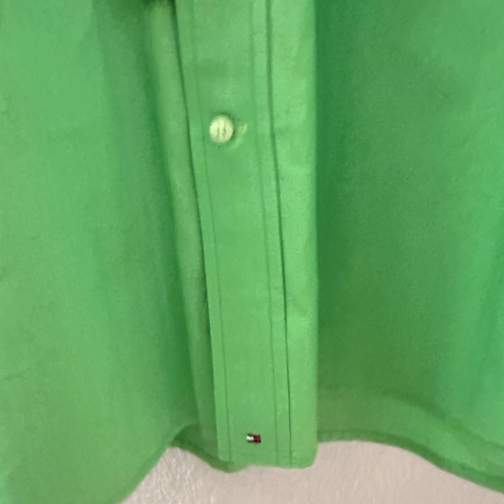 Tommy Hilfiger Men's Green Long Sleeve Flap Chest Pocket Shirt Size Large - Picture 9 of 9